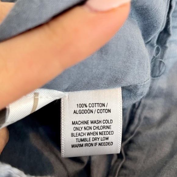 Loft French Blue Eyelet A-Line Skirt - Picture 6 of 7